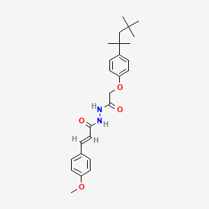 (2E)-3-(4-methoxyphenyl)-N'-{[4-(2,4,4-trimethylpentan-2-yl)phenoxy]acetyl}prop-2-enehydrazide