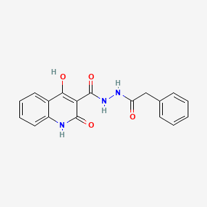 2,4-dihydroxy-N'-(phenylacetyl)quinoline-3-carbohydrazide