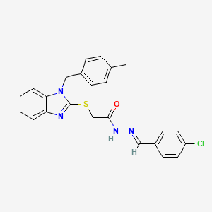 N'-[(E)-(4-chlorophenyl)methylidene]-2-{[1-(4-methylbenzyl)-1H-benzimidazol-2-yl]sulfanyl}acetohydrazide