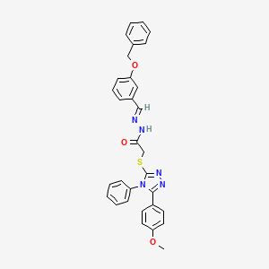 N'-{(E)-[3-(benzyloxy)phenyl]methylidene}-2-{[5-(4-methoxyphenyl)-4-phenyl-4H-1,2,4-triazol-3-yl]sulfanyl}acetohydrazide