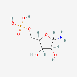molecular formula C5H12NO7P B1198786 5-phospho-b-D-Ribosylaminium(1-) 