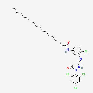 N-(4-chloro-3-{[5-oxo-1-(2,4,6-trichlorophenyl)-4,5-dihydro-1H-pyrazol-3-yl]amino}phenyl)octadecanamide