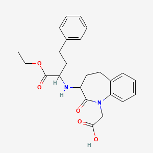 molecular formula C24H28N2O5 B1198790 2-[3-[(1-乙氧基-1-氧代-4-苯基丁-2-基)氨基]-2-氧代-4,5-二氢-3H-1-苯并噻吩-1-基]乙酸 