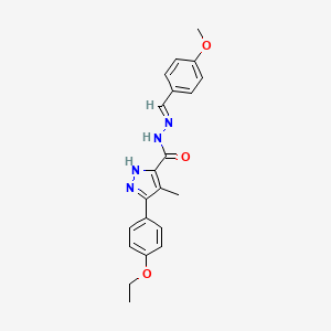 3-(4-ethoxyphenyl)-N'-[(E)-(4-methoxyphenyl)methylidene]-4-methyl-1H-pyrazole-5-carbohydrazide