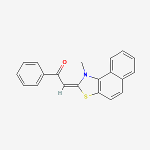 (2E)-2-(1-methyl-2-benzo[e][1,3]benzothiazolylidene)-1-phenylethanone