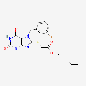 pentyl {[7-(3-bromobenzyl)-3-methyl-2,6-dioxo-2,3,6,7-tetrahydro-1H-purin-8-yl]sulfanyl}acetate