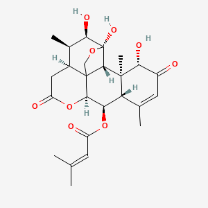 Picras-3-ene-2,16-dione, 11,20-epoxy-1,11,12-trihydroxy-6-((3-methyl-1-oxo-2-butenyl)oxy)-, (1beta,6alpha,11beta,12alpha)-