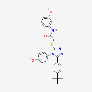 2-{[5-(4-tert-butylphenyl)-4-(4-methoxyphenyl)-4H-1,2,4-triazol-3-yl]sulfanyl}-N-(3-methoxyphenyl)acetamide