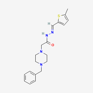 2-(4-benzyl-1-piperazinyl)-N'-[(E)-(5-methyl-2-thienyl)methylidene]acetohydrazide