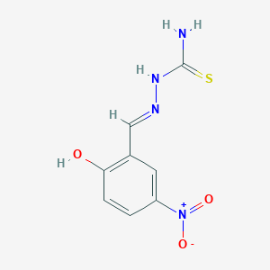 molecular formula C8H8N4O3S B11988126 2-Hydroxy-5-nitrobenzaldehyde thiosemicarbazone CAS No. 5351-82-6