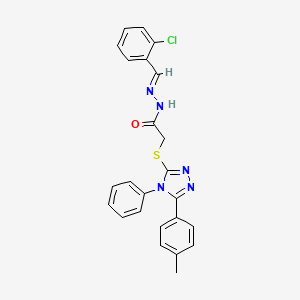 N'-[(E)-(2-chlorophenyl)methylidene]-2-{[5-(4-methylphenyl)-4-phenyl-4H-1,2,4-triazol-3-yl]sulfanyl}acetohydrazide