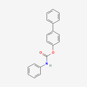 molecular formula C19H15NO2 B11988224 (1,1'-Biphenyl)-4-ol, phenylcarbamate CAS No. 66018-77-7