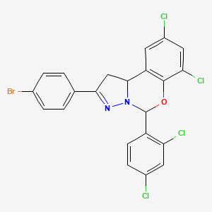 2-(4-Bromophenyl)-7,9-dichloro-5-(2,4-dichlorophenyl)-1,10b-dihydropyrazolo[1,5-c][1,3]benzoxazine