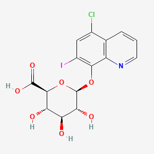 molecular formula C15H13ClINO7 B1198830 Clioquinol glucuronide CAS No. 34296-97-4