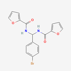 N-[(4-bromophenyl)(furan-2-ylformamido)methyl]furan-2-carboxamide