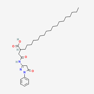 2-{2-oxo-2-[(5-oxo-1-phenyl-4,5-dihydro-1H-pyrazol-3-yl)amino]ethyl}icosanoic acid