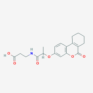 N-{2-[(6-oxo-7,8,9,10-tetrahydro-6H-benzo[c]chromen-3-yl)oxy]propanoyl}-beta-alanine