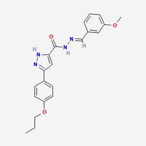 N'-(3-methoxybenzylidene)-3-(4-propoxyphenyl)-1H-pyrazole-5-carbohydrazide