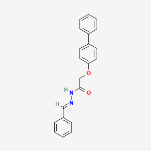 2-(biphenyl-4-yloxy)-N'-[(E)-phenylmethylidene]acetohydrazide