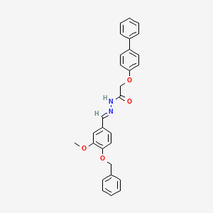 N'-{(E)-[4-(benzyloxy)-3-methoxyphenyl]methylidene}-2-(biphenyl-4-yloxy)acetohydrazide