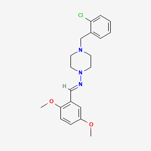 molecular formula C20H24ClN3O2 B11988530 4-(2-chlorobenzyl)-N-[(E)-(2,5-dimethoxyphenyl)methylidene]-1-piperazinamine 