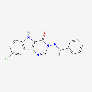 2-(Benzylidene-amino)-6-chloro-2,9-dihydro-2,4,9-triaza-fluoren-1-one