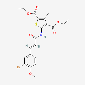 diethyl 5-{[(2E)-3-(3-bromo-4-methoxyphenyl)-2-propenoyl]amino}-3-methyl-2,4-thiophenedicarboxylate