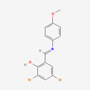 2,4-dibromo-6-{(E)-[(4-methoxyphenyl)imino]methyl}phenol