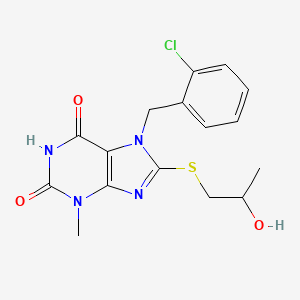 7-(2-chlorobenzyl)-8-[(2-hydroxypropyl)sulfanyl]-3-methyl-3,7-dihydro-1H-purine-2,6-dione