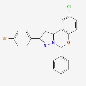 2-(4-Bromophenyl)-9-chloro-5-phenyl-1,10b-dihydropyrazolo[1,5-c][1,3]benzoxazine