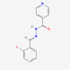 molecular formula C13H10FN3O B11988805 N'-[(E)-(2-fluorophenyl)methylidene]isonicotinohydrazide 