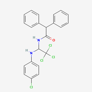 molecular formula C22H18Cl4N2O B11988810 2,2-Diphenyl-N-(2,2,2-trichloro-1-(4-chloroanilino)ethyl)acetamide CAS No. 303061-54-3