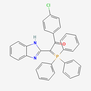 2-(1H-benzimidazol-2-yl)-1-(4-chlorophenyl)-2-(triphenyl-lambda~5~-phosphanylidene)ethanone