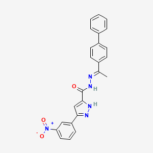 N'-(1-([1,1'-Biphenyl]-4-yl)ethylidene)-5-(3-nitrophenyl)-1H-pyrazole-3-carbohydrazide