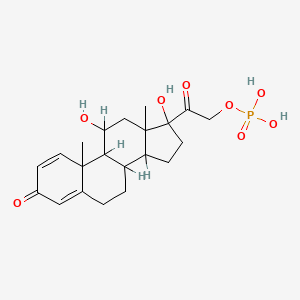 [2-(11,17-dihydroxy-10,13-dimethyl-3-oxo-7,8,9,11,12,14,15,16-octahydro-6H-cyclopenta[a]phenanthren-17-yl)-2-oxoethyl] dihydrogen phosphate