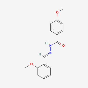 molecular formula C16H16N2O3 B11988967 4-methoxy-N'-(2-methoxybenzylidene)benzohydrazide CAS No. 303083-74-1