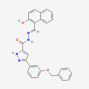 3-(3-(Benzyloxy)PH)-N'-((2-HO-1-naphthyl)methylene)-1H-pyrazole-5-carbohydrazide