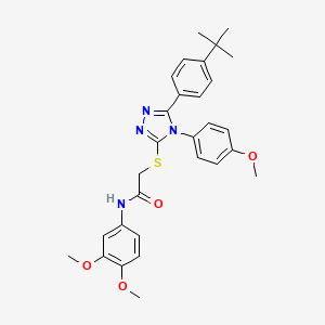 2-{[5-(4-tert-butylphenyl)-4-(4-methoxyphenyl)-4H-1,2,4-triazol-3-yl]sulfanyl}-N-(3,4-dimethoxyphenyl)acetamide