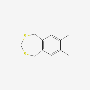 molecular formula C11H14S2 B11988994 1,5-Dihydro-7,8-dimethylbenzo-2,4-dithiepin CAS No. 36568-23-7