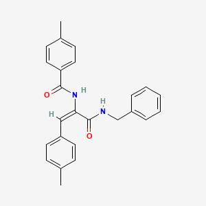 molecular formula C25H24N2O2 B11989007 N-(1-((Benzylamino)carbonyl)-2-(4-methylphenyl)vinyl)-4-methylbenzamide CAS No. 307953-51-1