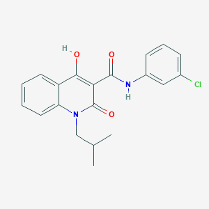 N-(3-chlorophenyl)-4-hydroxy-1-(2-methylpropyl)-2-oxo-1,2-dihydroquinoline-3-carboxamide