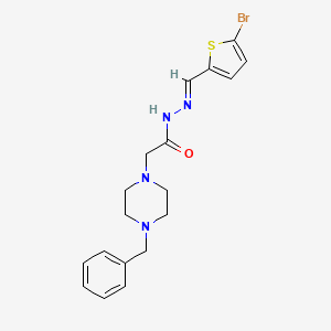 molecular formula C18H21BrN4OS B11989059 2-(4-benzyl-1-piperazinyl)-N'-[(E)-(5-bromo-2-thienyl)methylidene]acetohydrazide 