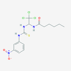 N-(2,2,2-trichloro-1-{[(3-nitrophenyl)carbamothioyl]amino}ethyl)hexanamide