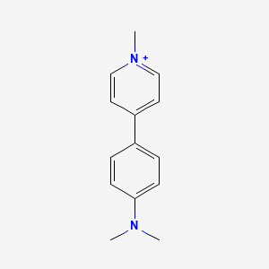 molecular formula C14H17N2+ B1198911 1-Methyl-4-[4-(dimethylamino)phenyl]pyridinium 