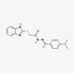 2-(1H-benzimidazol-2-ylsulfanyl)-N'-{(E)-[4-(propan-2-yl)phenyl]methylidene}acetohydrazide