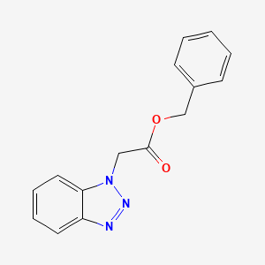 molecular formula C15H13N3O2 B11989125 Benzotriazol-1-YL-acetic acid benzyl ester 