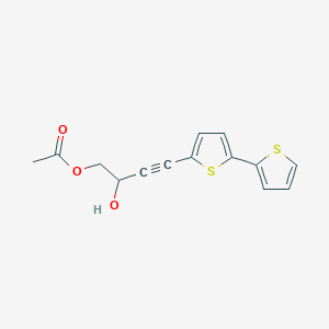 molecular formula C14H12O3S2 B1198913 5-(3-羟基-4-乙酰氧基丁-1-炔基)-2,2'-联噻吩 