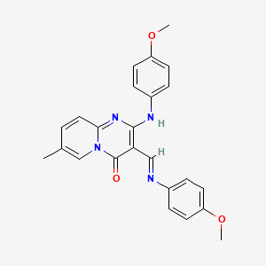 2-[(4-methoxyphenyl)amino]-3-{(E)-[(4-methoxyphenyl)imino]methyl}-7-methyl-4H-pyrido[1,2-a]pyrimidin-4-one