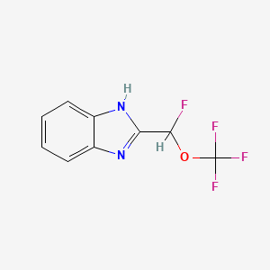 molecular formula C9H6F4N2O B11989210 2-[fluoro(trifluoromethoxy)methyl]-1H-benzimidazole 