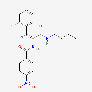 N-(1-Butylcarbamoyl-2-(2-fluoro-phenyl)-vinyl)-4-nitro-benzamide